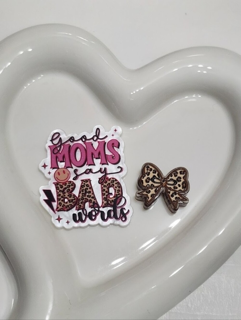 Mom Flatback Focal Beads Bad Words Funny Badge Crafts Keychain Bag Clip Pen